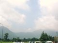 富士山の反対側には青空も